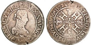 Navarre - Henri III de Navarre, II de Béarn - Franc 1582 (Saint-Palais) Navarre - Henri III de Navarre, II de Béarn - Franc 1582 (Saint-Palais)