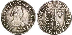 Navarre - Henri III de Navarre, II de Béarn - Franc 1583 (Saint-Palais) Navarre - Henri III de Navarre, II de Béarn - Franc 1583 (Saint-Palais)