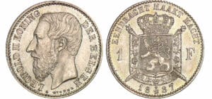 Belgique - Léopold II - 1 francs 1887