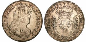 Louis XIV - ½ écu aux palmes - 1694 A (Paris) - Flan réformé Louis XIV - ½ écu aux palmes - 1694 A (Paris) - Flan réformé