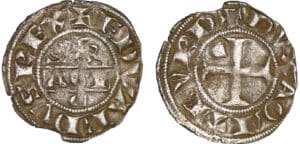 Aquitaine - Edouard 1er - Denier au léopard Aquitaine - Edouard 1er - Denier au léopard