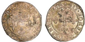 Charles IX - Double sol parisis - 1571 R (Villeneuve les Avignon)