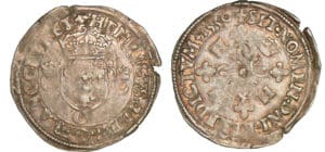 Henri II - Douzain aux croissants - 1550 C (Caen)