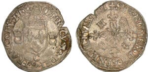 Henri II - Douzain aux croissants - 1551 C (Caen)