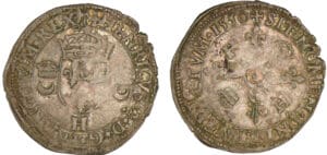 Henri II - Douzain aux croissants - 1550 H (La Rochelle)