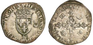 Henri II - Douzain aux croissants - 1550 N (Montpellier)