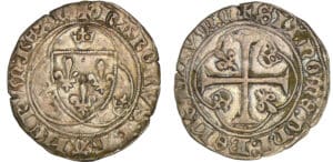 Charles VII - Blanc à la couronne - Chinon