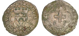 François 1er - Douzain à la croisette - 1er type - H (La Rochelle)
