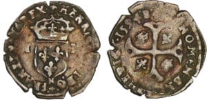 Henri IV - Douzain - 2ème type - 1594 N (Montpellier) Henri IV - Douzain - 2ème type - 1594 N (Montpellier)