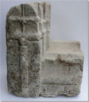 Moyen-Age - Bloc sculpté en pierre - XIVème-XVIème siècle.