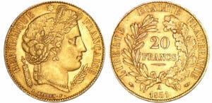 20 francs Cérès - 1851 A (Paris) 20 francs Cérès - 1851 A (Paris)