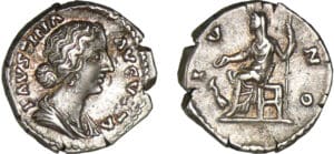 Faustine jeune - Denier (161-175, Rome) - Junon