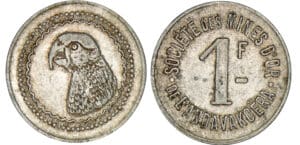 Jeton - Mines d'or de l'Andavakoëra - 1 franc Jeton - Mines d'or de l'Andavakoëra - 1 franc