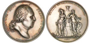 Médaille - Louis XVIII - Accord commercial Franco-Américain 1822