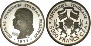 Togo - 5000 francs 1977