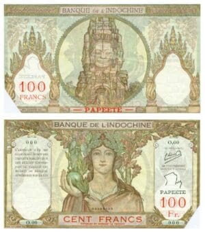 Tahiti - 100 francs Specimen