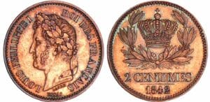 2 centimes Louis-Philippe - 1842 essai 2 centimes Louis-Philippe - 1842 essai
