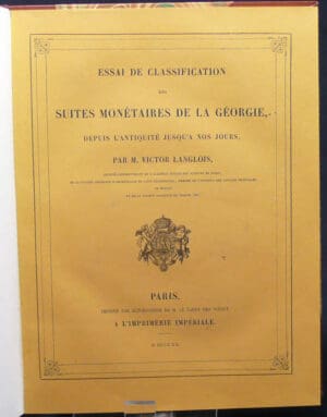 Essai de classification des monnaies de la Géorgie - 1860