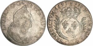 Louis XIV - Ecu aux palmes - 1693 A (Paris) flan réformé