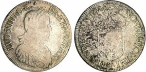 Louis XIV - Ecu à la mèche longue - 1648 T (Nantes)
