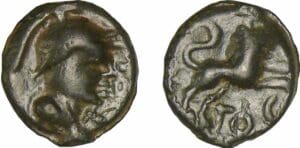 Sequanes - Potin TOC/TOC au lion (60-50 av. J.-C.)
