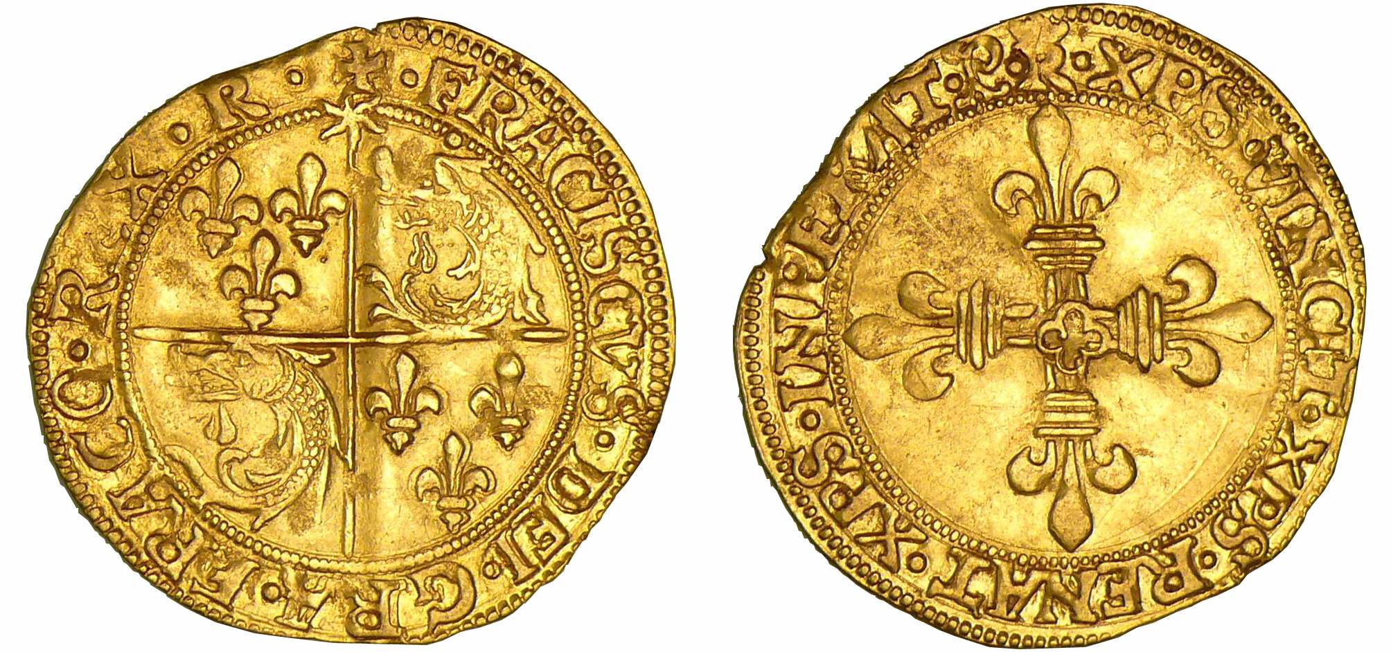 François 1er - Ecu d'or du Dauphiné - 1er type - Romans François 1er - Ecu d'or du Dauphiné - 1er type - Romans
