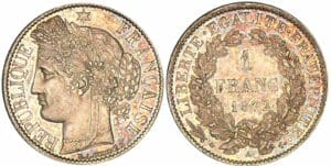 1 franc Cérès - 1872 A (Paris) petit A