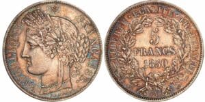 5 francs Cérès - 1850 A (Paris) 5 francs Cérès - 1850 A (Paris)