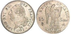 15 sols type FRANCOIS - 1791 .A (Couvent des Barnabites)