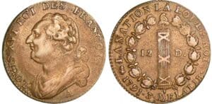 12 deniers type FRANCOIS - 1791 A (Paris)