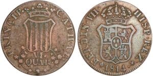 Espagne - Ferdinand VII - 6 cuartos 1814 (Palma de Mallorca)