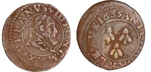 Comtat venaissin - Urbain VIII - Double tournois 1635 (Avignon)