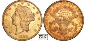 Etats-Unis - Liberty head - 20 dollars 1893 CC (Carlson City)