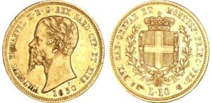 Italie - Vittorio Emanuele II - 10 lire 1850 (Turin) Italie - Vittorio Emanuele II - 10 lire 1850 (Turin)