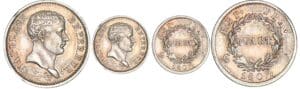 1/4 de franc Napoléon Ier - tête nue - tête de nègre - 1807 A (Paris)