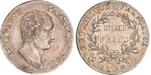 1/2 franc Bonaparte premier consul - An 12 A (Paris) 1/2 franc Bonaparte premier consul - An 12 A (Paris)