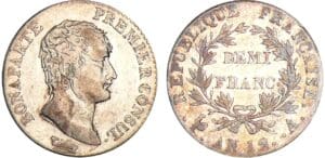 1/2 franc Bonaparte premier consul - An 12 A (Paris) 1/2 franc Bonaparte premier consul - An 12 A (Paris)
