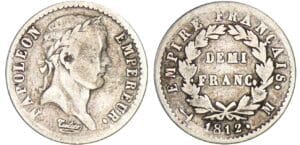 1/2 franc Napoléon revers empire - 1812 M (Toulouse)
