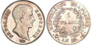 1 franc Napoléon empereur - An 13 A (Paris) 1 franc Napoléon empereur - An 13 A (Paris)