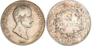 2 francs Napoléon empereur - An 13 A (Paris) 2 francs Napoléon empereur - An 13 A (Paris)