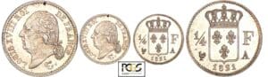 1/4 de franc Louis XVIII au buste nu - 1821 A (Paris)