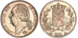 2 francs Louis XVIII au buste nu - 1817 A (Paris)
