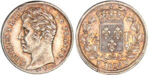 Charles X (1824-1830) - 1/2 franc 1828 W (Lille)