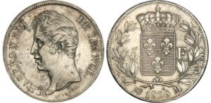 5 francs Charles X - 2ème type - 1828 M (Toulouse) 5 francs Charles X - 2ème type - 1828 M (Toulouse)