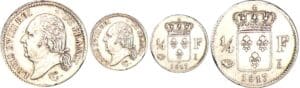 1/4 de franc Louis XVIII au buste nu - 1817 I (Limoges)