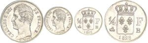 1/4 de franc Charles X - 1828 B (Rouen) 1/4 de franc Charles X - 1828 B (Rouen)
