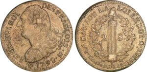 Convention (1792-1795) - 2 sols au faisceau type FRANCOIS - 1792 N (Montpellier) Convention (1792-1795) - 2 sols au faisceau type FRANCOIS - 1792 N (Montpellier)