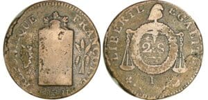 2 sols à la balance non daté (1794) - An II I (Limoges) 2 sols à la balance non daté (1794) - An II I (Limoges)