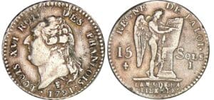 15 sols type FRANCOIS - 1791 I (Limoges) 1er sem