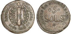 Allemagne - Siège de Mayence - 5 sols - 1793